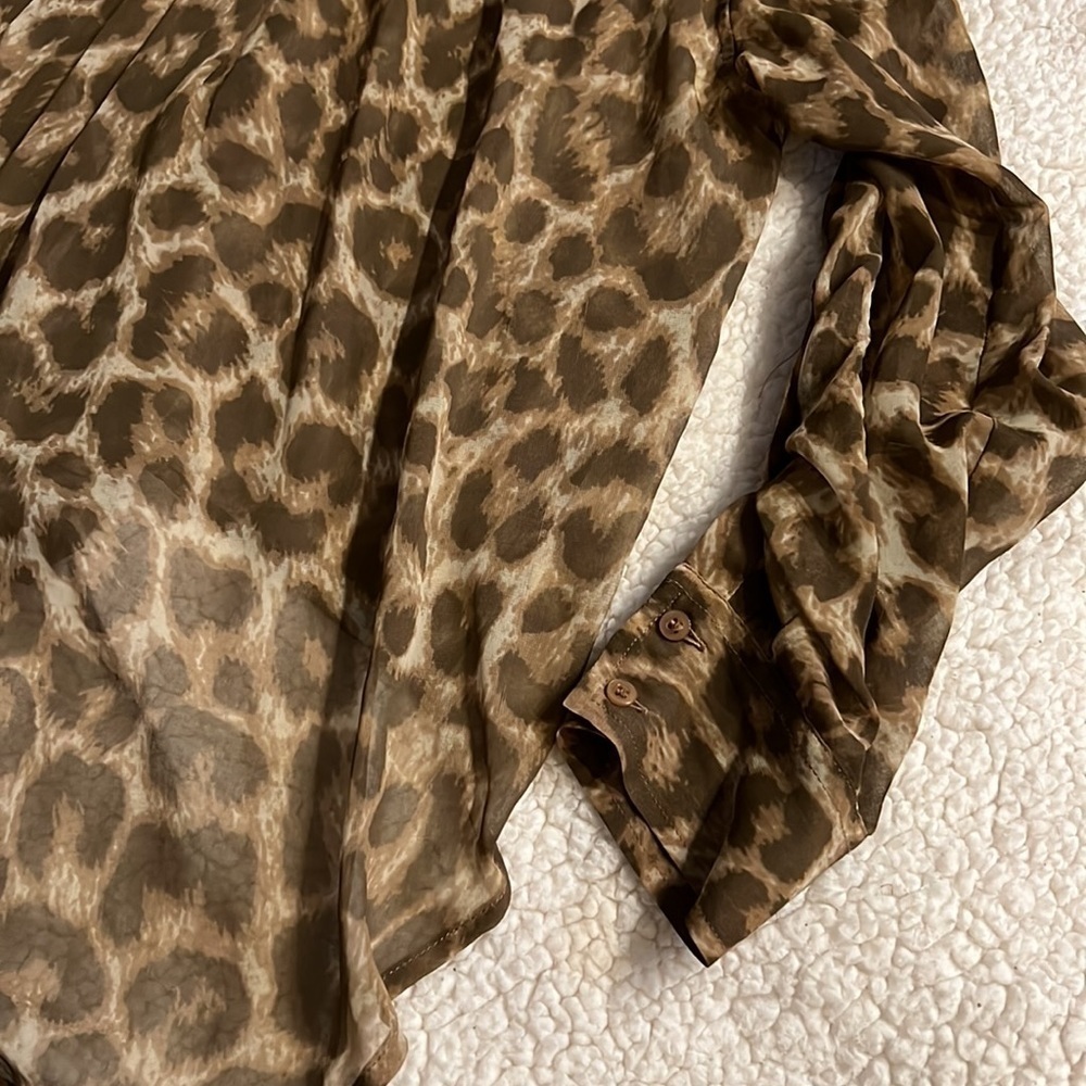 FREE people leopard blouse - like new - Picture 5 of 6